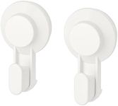 Ikea TISKEN Hook with Suction Cup, White(Pack of 2)