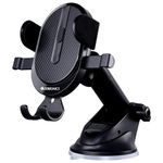 ZEBRONICS CMH100 Car Mobile Holder for Windshield, Dashboard and other Suitable Surfaces, Strong Suction Cup, 360° Rotatable, Devices upto 6.8 inch, One Click Quick Release