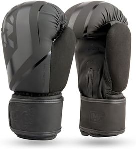 RXN R1 Boxing Gloves with Microfiber Thumb, Premium, High-Performance & Durable for Men, Women & Kids, Training, Kickboxing, Taekwondo, MMA, Muay Thai & Martial Arts (Black, 8oz)
