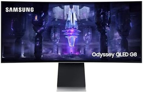 Samsung Odyssey G8 LS34BG850SUXXU Curved OLED 34" UWQHD Smart Gaming Monitor - 0.1ms, 175Hz, HDMI 2.1, Full Smart Platform, Speakers