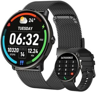 Smartwatch Uomo Donna Orologio Fitness: Bluetooth Chiamata Risposta Vivavoce Impermeabile Digitale Smart Watch Tracker Cardiofrequenzimetro Contapassi Spo2 Calorie Sportivo per Android ios Nero17