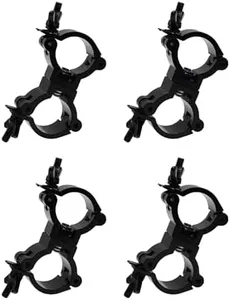 O Truss Clamp,TTZEZE Black Stage Lights Clamp,Aluminum Alloy Heavy Duty Truss Light Clamps,Perfectly Fit OD 24-26mm/0.94-1.02''of Tube/Pipe,Truss for Stage Lighting Projector Par Lights,4 PCS