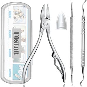 3PCS Ingrown Toenail Remover, Toe Nail Cutter, Nail Clipper, Lifter and File, Pedicure Tools, Nail Treatment Foot Set, Surgery Grade Stainless Steel, For Onychomycosis Paronychia