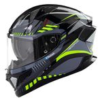 HEADFOX Track Full Face Bluetooth Helmet for Bike | Waterproof Helmet for Men & Women | Built-in Bluetooth for Calls, ENC, Music & Voice Assist | ISI Certified | Glossy Green X-Large (62 CM)