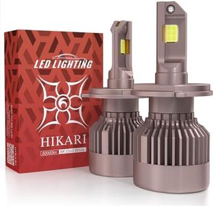 Hikari 2025 Future 50000LM H4/9003 LED Fog Light, 65W Titanova LED, 6000K Cool White, IP68 Waterproof, Foglight,Plug & PlayPack of 2