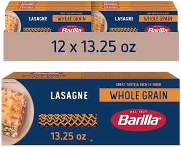 Barilla Whole Grain Wavy Lasagne, 13.25 oz. Box (Pack of 12) - Non-GMO Pasta Made With 100% Whole Grain Durum Wheat - Great Source of Fiber