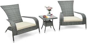 Tangkula 3-Piece Wicker Adirondack 