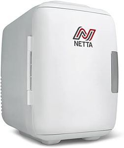 NETTA Mini Fridge 5L Beer Drinks Portable Small Fridge for Bedroom, Caravan, Office With Cooling And Warming Function | AC/DC Portable | White