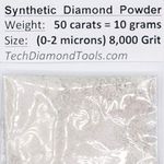 TechDiamondTools Diamond Powder for Polishing Glass Quartz Marble Rock Jewelry Stone Windshield Travertine Gemstone 8,000 Grit - 0-2 Microns - 50 Carats = 10 Grams USA Made