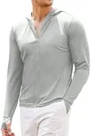COOFANDY Men Full Zip UPF 50 Sun Protection Hoodie Jacket Long Sleeve Lightweight Breathable UV Shirts with Pockets