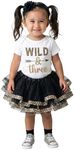Luke and Lulu Young Wild and Three 3rd Birthday Outfit for Girls - Headband Set - Young Wild and Three Theme Party Dress