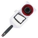 Zyliss Hand Held Food Slicer for thinKitchen:, Plastic/Stainless Steel, White/Red, Multi Function Veg Cutter and Slicer, Vegetable/Fruit, Julienne Slicer, Dishwasher Safe, 5 Year Guarantee