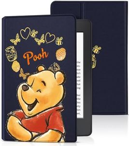 Trendy Fun Case for Kindle 11th 6" 2022 Generation Cute Cartoon Bear Character Kawaii Girls Kids Boys Cool Folio Cover for Amazon Kindle 11th Generation C2V2L3, 6inch E Reader Case,Weini