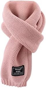 Kids Winter Infinity Scarf Knit Toddler Boys Girls Scarves Cotton Outdoor Neck Warmer for Children 3-15 Years (Pink)