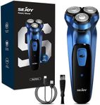 Sejoy Electric Razor for Men,Electric Shavers for Men,Face Shaver, Cordless Washable Rechargeable Shaving Machines,Pop Up Trimmer for Travel Home, LED Display,Fast Charging,Azure