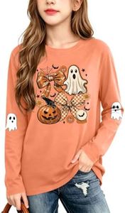 Ithalt Halloween Shirts for Kids Ghost Graphic Tshirt Spooky Long Sleeve