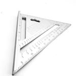 Oblivion Double Side Scale Aluminium Alloy Metric Inch Triangle Ruler Measurement Hand Tools, Speed Square, Square Layout Tool (7 inch Speed Square)