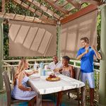 Coolaroo Outdoor Cordless Sun Shade 4ft x 6ft Almond