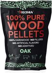 Kona 100% Oak Wood Pellets - Concentrated, Pure, Old Growth Hardwood Grilling Pellets - for BBQ, Smoker Tubes, Grills - 8 lbs 100% Oak Mild Smoke