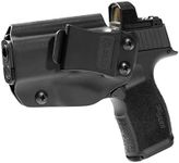 GRITR IWB Kydex Left Hand Gun Holster Compatible with Sig Sauer P365 (P365SAS/P365X/P365XL) with 1.5" Belt Clip, Open Bottom, Optic Cut, Adjustable Retention