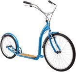 Schwinn Shuffle Adult Scooter, 26-Inch Front Wheel, 20-Inch Rear Wheel, Alloy Linear Pull Brakes, Steel Frame, Blue