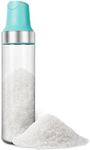Loscarol Sugar Dispenser with Pour Spout, 17 oz Glass Sugar Shaker Jar Creamer Dispenser Weighted Pourer for Coffee Bar,Tea & Baking, Sugar Container for Home Kitchen, Lake Blue