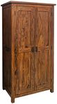 PIPERCRAFTS® Handmade Wooden Wardrobe, Almirah Wooden in Provincial Teak Finish Provincial Teak (70 x 35 x 18) Inches