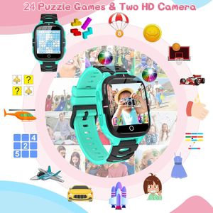 ELEJAFE Kids Smart Watch – Calls, SOS, 24 Games, 2 Cameras, Green