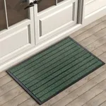 ubdyo Extra Durable Door Mat - Dirt Trapping Outdoor Welcome Mats - Non-Slip Outdoor Door Mats - Low Profile Front Door Mat - Indoor Doormat (36" x 24", Bright Green)