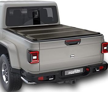 FeeTUO FRP Hard Tri-Fold Tonneau Cover Truck Bed for 2020-2025 Gladiator JT 5FT/60.3inch |for Models with or Without The Deck Rail System|