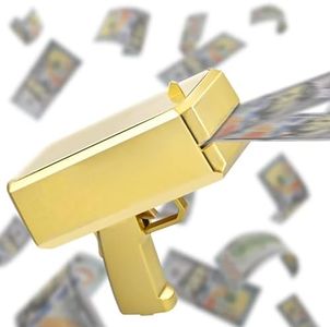 Money Gun Shooter with Prop Money Make it Rain Prop Gun Money Machine with 200pcs 100 Dollar Bills Prop Money Toy Money Spray Cash Gun for Game Movies Party Supplies