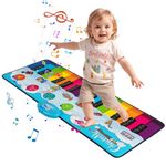 COSTWAY Kids Piano Mat, Floor Music Dance Mats with 8 Instrument Sounds, 24 Keys, Built-in Music, Large Touch Play Musical Carpet for Boys Girls (120 x 52cm)