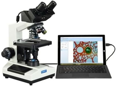 OMAX Built-in 3MP Camera 40X-2000X Digital Biological Compound Binocular LED Light Microscope with Double Layer Mechanical Stage Oil Immersion NA1.25 Condenser