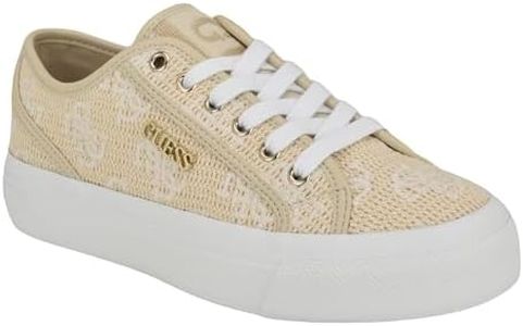 GUESS Women's Jelexa Sneaker, Natural 110, 8