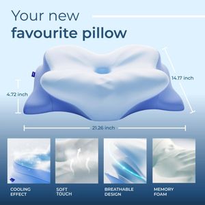 DERILA Ergo Memory Foam Pillow – Orthopedic Neck Support