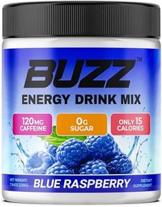 Morning Buzz Energy Drink Powder - Energy Boost Drink Mix - Sugar-Free Energy with Antioxidants - Morning Kickstart and Sports Nutrition Endurance Product - 30 Servings, Blue Raspberry, 8 Ounces