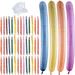 PREXTEX 120 Rocket Balloons with Tu