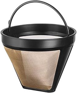 NRP Taller #4 Gold-tone Permanent Coffee Filter Compatible for KRUPS SAVOY, Braun, DeLonghi 12 cup Coffeemaker & More