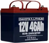 Dakota Lithium – 12V 46Ah LiFePO4 Deep Cycle Battery – 11 Year USA Warranty 2000+ Cycles – For Trolling Motors, Fish Finders, Ice Fishing, Marine, and More – Charger not Included