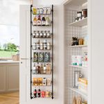 GRANNY SAYS Over The Door Pantry Organizer, 8-Tier Large Behind The Door Storage Organizer for Cupboard, Heavy-Duty Metal Over The Door Organizer, Kitchen Cabinet Over Door Storage Hanging Spice Rack
