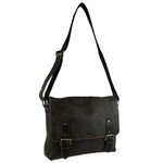 Mens Ladies Large Distressed Leather Messenger Bag by Rowallan Brushwood