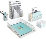 BLU MONACO White Desk Accessories f