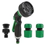 102 Garden Hose Spray Gun Set 8 Patterns High Pressure Nozzles Garden Watering Spray Gun Set Car Wash Spray Gun Pet Shower Nozzle(Green)