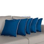 Wakefit Cushion | 3 Month Warranty | Cushions for Sofa, Cushion Pillow, Sofa Cushions, Cushions, Cushion 16 inch x 16 inch, Diwali Gifts, Hollow Fiber Cushion Set of 5 (Colour - Dark Teal)