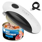 YUET Electric Can Opener, Automatic One-Touch Can Openers with Type-C Rechargeable Battery, Side Cutting Can Opener with Magnetic Lid Lifter, Universal Electric Tin Opener for Round Oval Square Cans