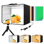 Light Box with Tripod, 16"x12" x12"Lightbox with CRI>95 120 White Warm LED Light Beads. Portable Photo Light Box with 6 Colors PVC Backdrops. Dimmable Shooting Tent Kit for Studio Product Photography.