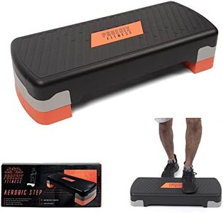 Phoenix Fitness RY1010 Stepper per fitness aerobico - Step Aerobico Regolabile in Altezza a 2 Livelli - Step per Esercizi Cardio da 10 cm e 15 cm Nero