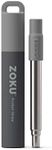 ZOKU - Reusable Straw with Case for Travel, Work and On the Go, Collapsible Stainless Steel Metal Straw with Silicone Mouthpiece, Ideal for Key Chains, Pockets, Purses and More (Grey Pocket Straw)