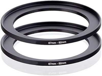 67mm-82mm Step Up Ring [ 67mm Lens to 82mm Filter], FANZR Camera Lens Filter Adapter Ring Lens, Premium Aluminum (2 Packs)