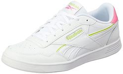 Reebok Women Court Advance FTWR White/Acid Yellow/True Pink 8